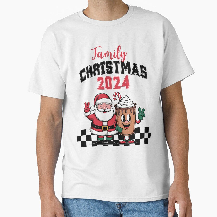 Family Christmas 2024 Retro Vibes by RockBeeDesigns T-Shirts, Hoodie, Sweatshirt | BlankRebels.com (Image 1)