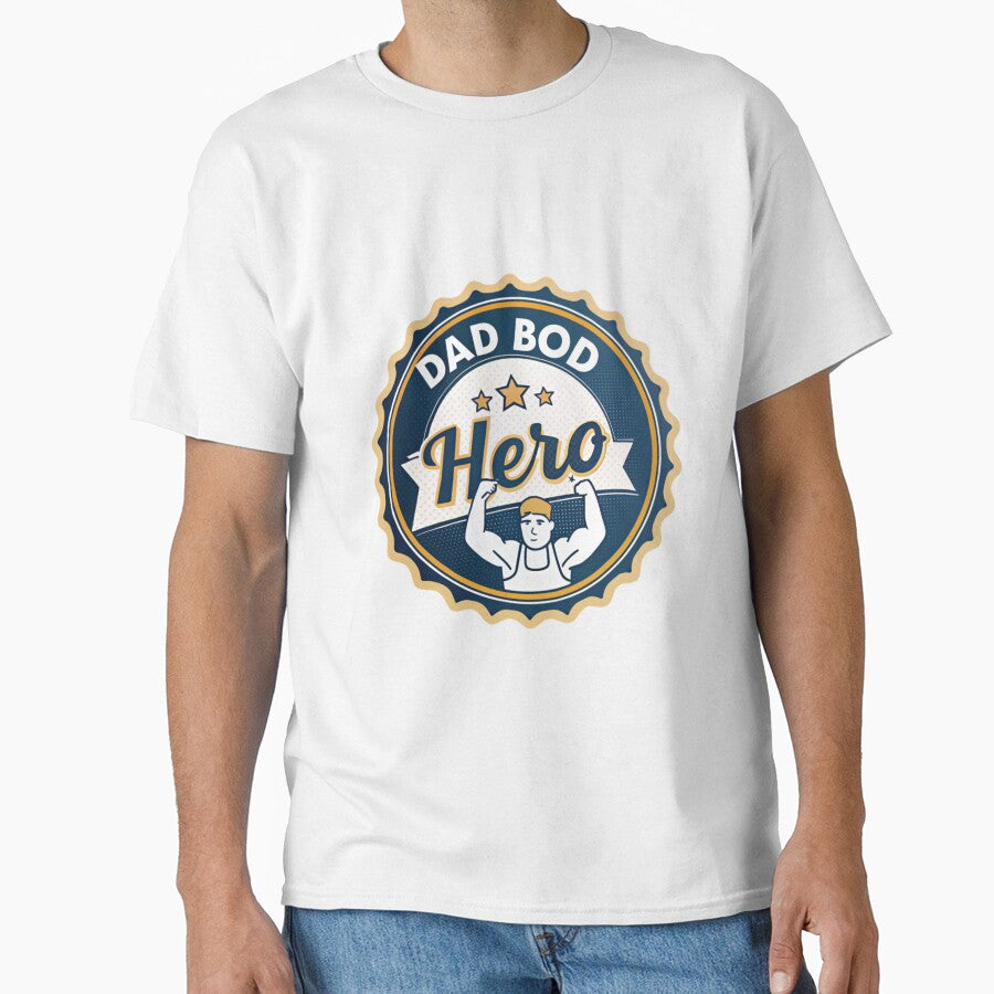 Dad Bod Hero Father's Day Gift - Best Dad Strong by wellie-chic T-Shirts, Hoodie, Sweatshirt | BlankRebels.com (Image 1)