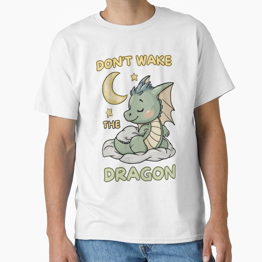 Don’t Wake the Dragon – Cute Pastel Baby Dragon Sleeping | Dear My Dragon Design by jindezign T-Shirts, Hoodie,... (Image 1)