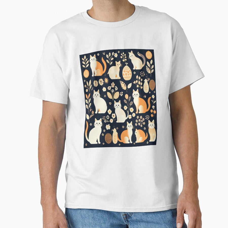 Boho - Abstract Blue Cat Pattern by PatternInArt