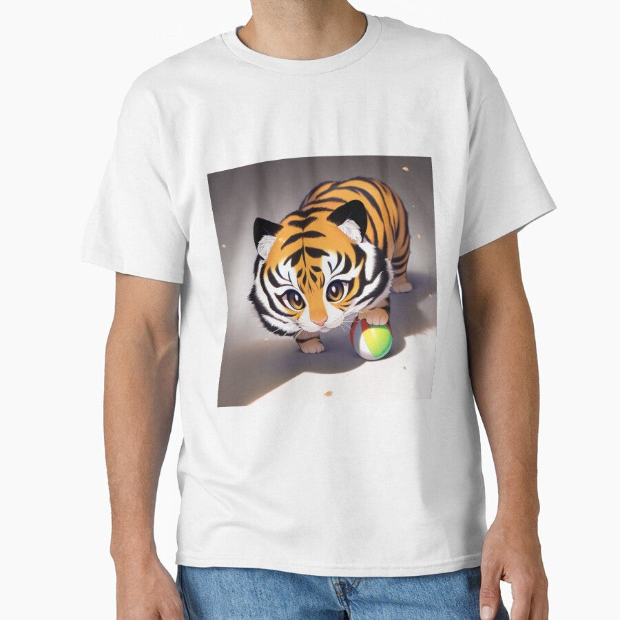 Cute Baby Tiger Playing With Ball by BAYFAIRE
