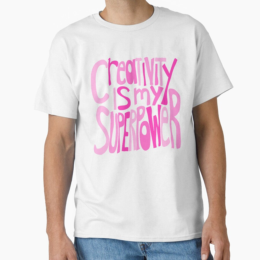 Creativity is my Superpower Pink Black Hand Lettering by wordznart