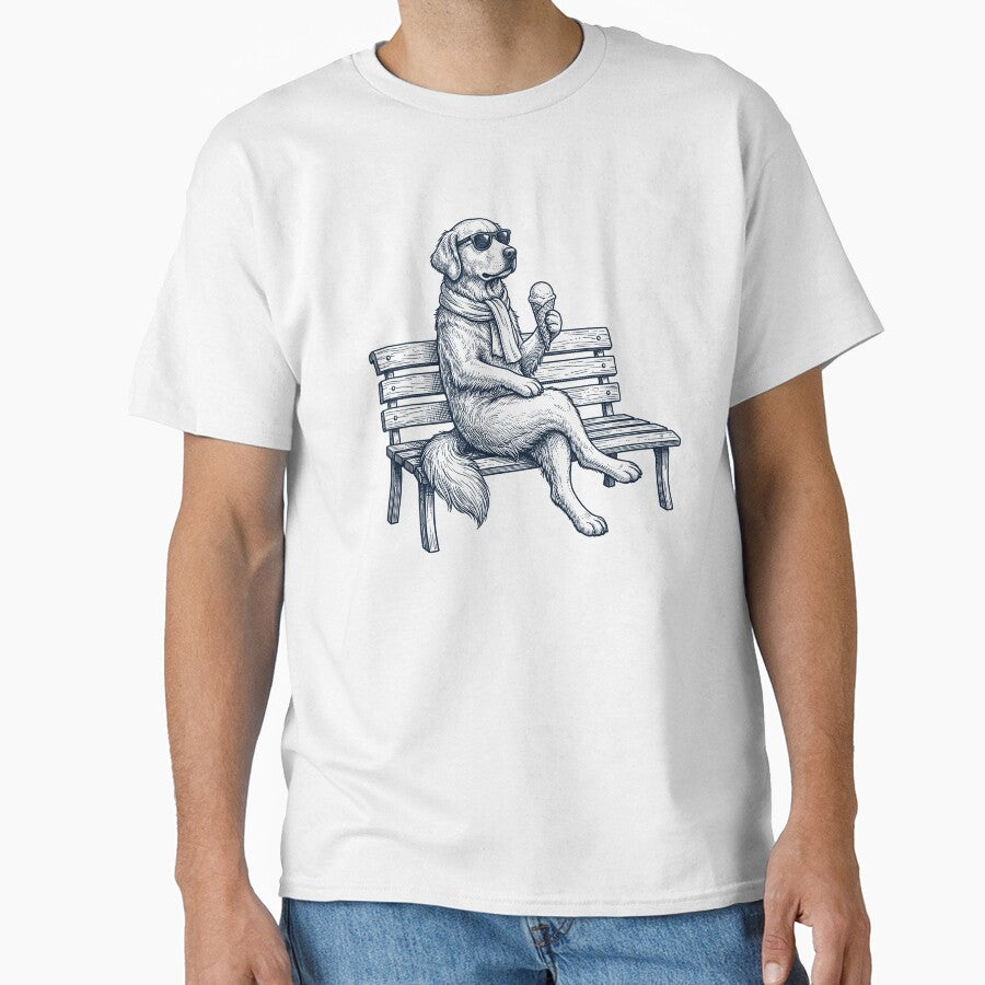 Golden Retriever Ice Cream Dog Mom Dad by DoodleTortle T-Shirts, Hoodie, Sweatshirt | BlankRebels.com (Image 1)