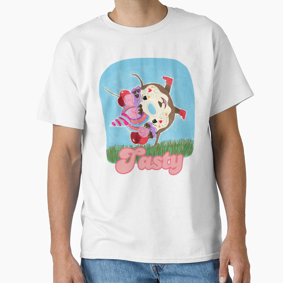 Tasty Unicorn Donut Delight Unicorn - Playful and Whimsical Design - Illustarted by jemma jamie skidmore by Jemma Jamie Skidmore