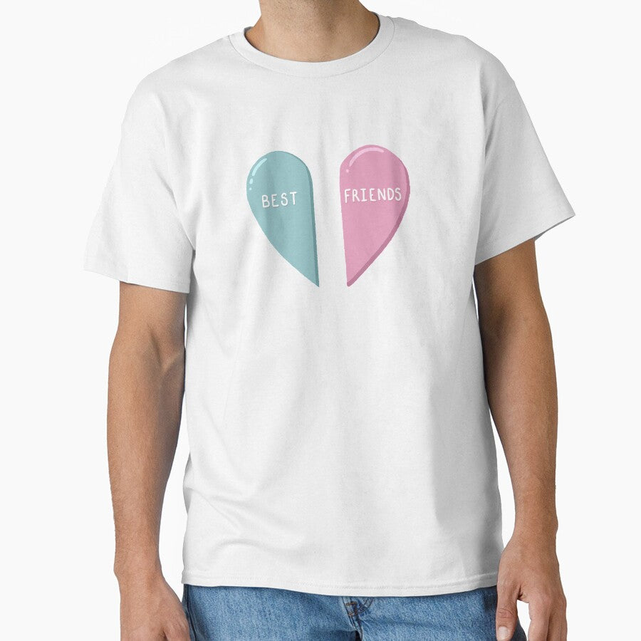 Best Friends Matching Half Hearts Stickers Blue and Purple by DustandMarbles T-Shirts, Hoodie, Sweatshirt (Image 1)