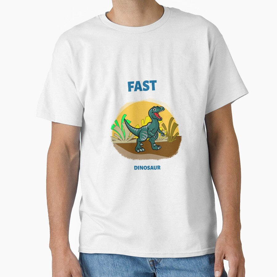 fast dinosaur tshirt by Eugenie974 Hoodie, Sweatshirt | BlankRebels.com (Image 1)