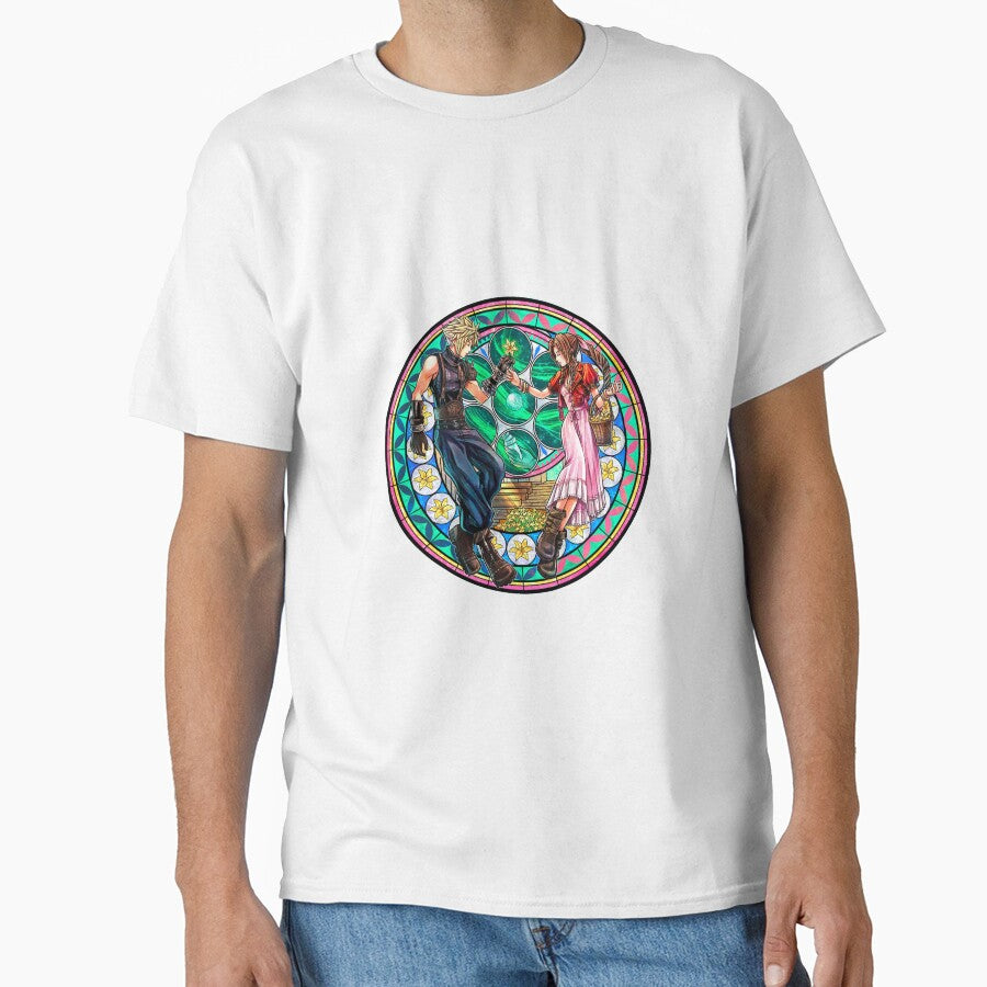Cloud and Aerith Stained Glass by Lali-Holley T-Shirts, Hoodie, Sweatshirt | BlankRebels.com (Image 1)