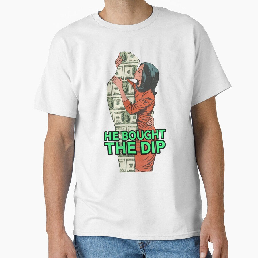 He Bought the Dip Crypto Meme Art – Wall Street Bets Style Illustration by QuotinTs T-Shirts, Hoodie, Sweatshirt (Image 1)