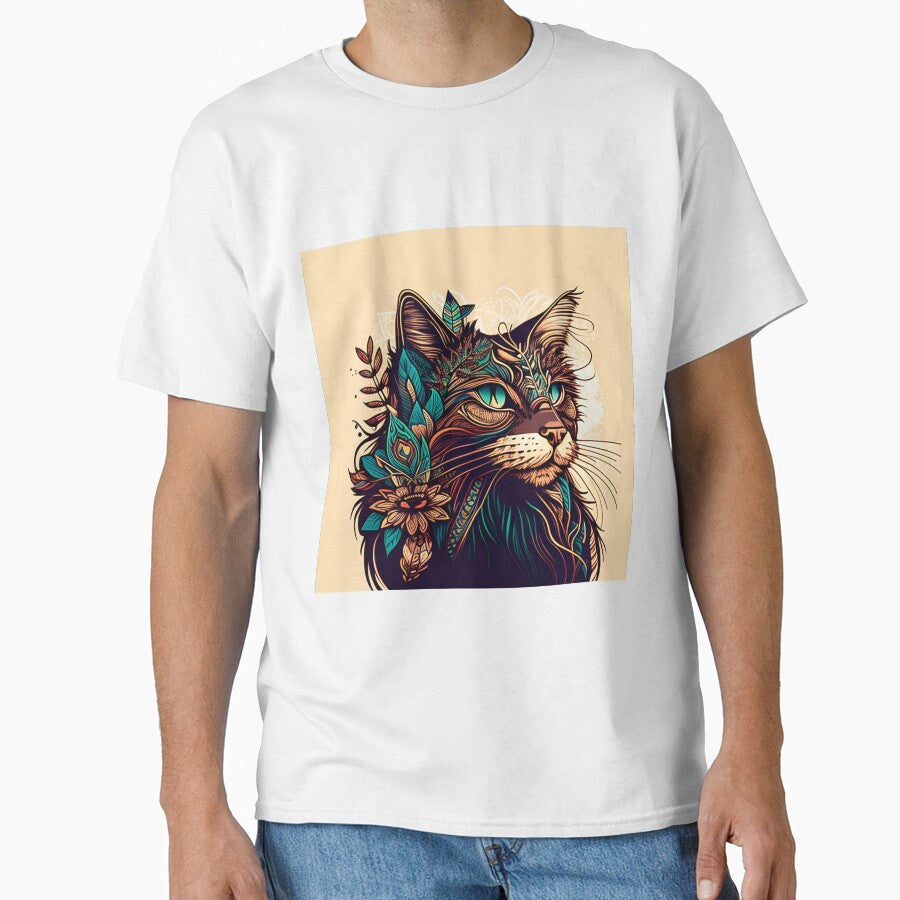 Lady Cat Hippy Cat Boho Beautiful by bernardbowman T-Shirts, Hoodie, Sweatshirt | BlankRebels.com (Image 1)