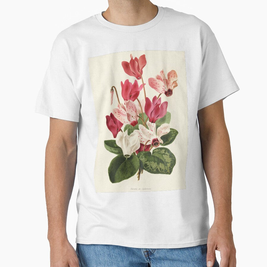 Cyclamen Botanical Illustration by FloraObscura T-Shirts, Hoodie, Sweatshirt | BlankRebels.com (Image 1)