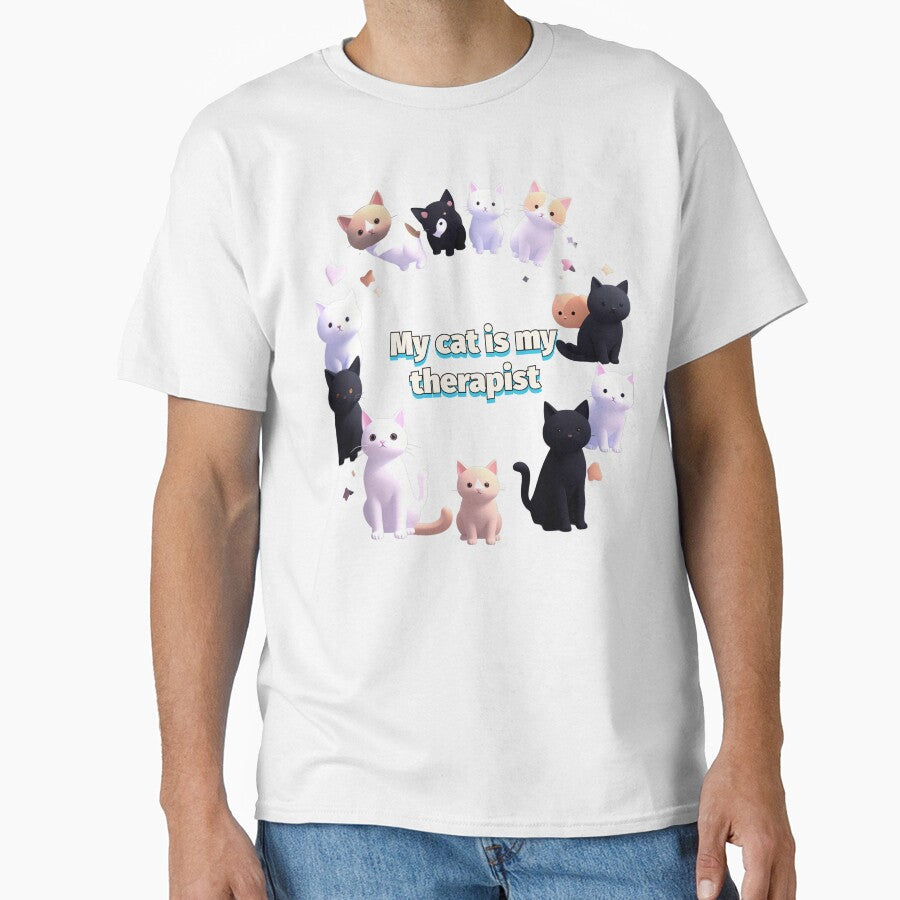 My cat is my therapist by Pixelandfont T-Shirts, Hoodie, Sweatshirt | BlankRebels.com (Image 1)