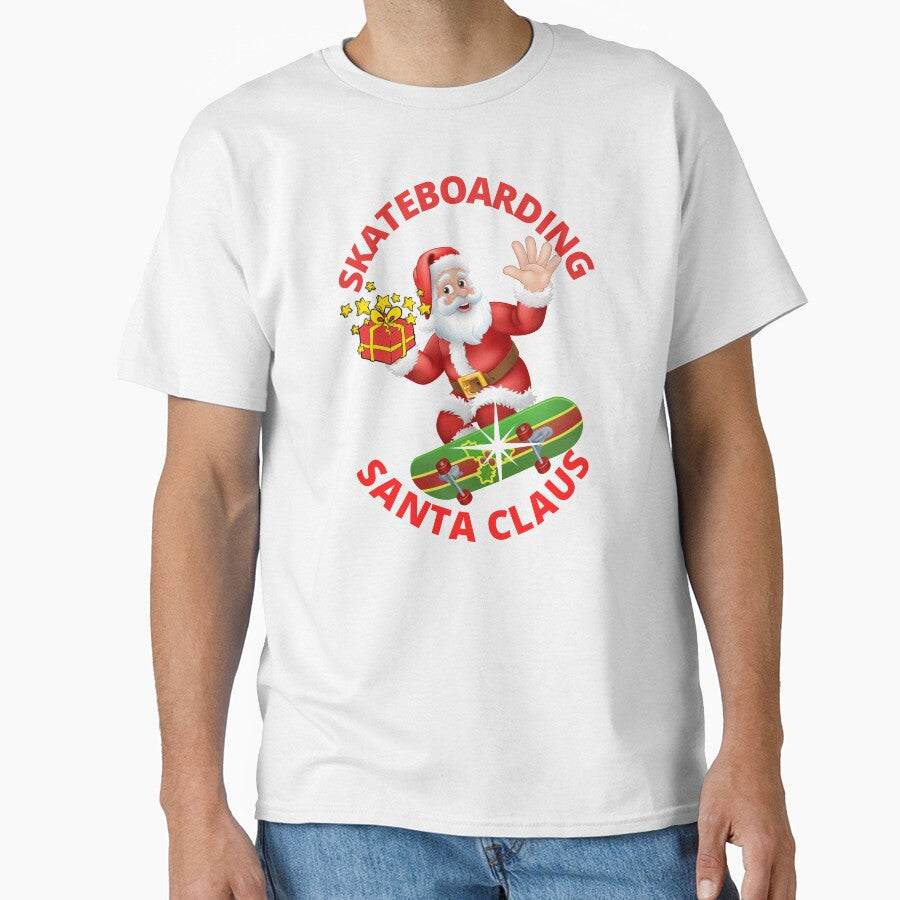 SKATEBOARDING SANTA CLAUS T-Shirts, Hoodie, Sweatshirt