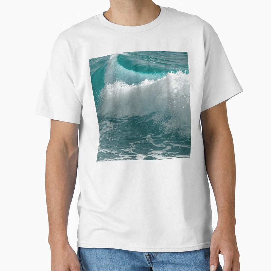 Sea Foam Green Rolling Ocean Waves With Foam by DEC02 T-Shirts, Hoodie, Sweatshirt | BlankRebels.com (Image 1)
