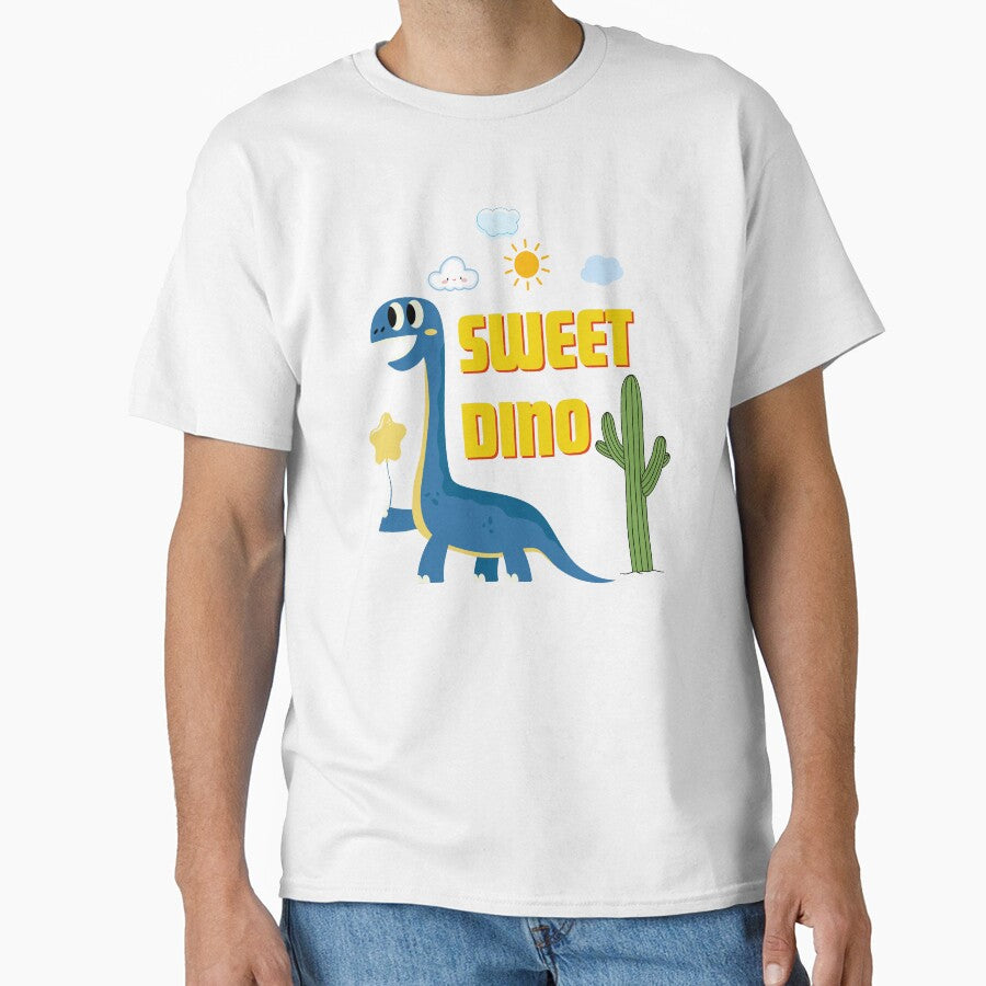 Dinosaur Walking with a Star – Carefree and Playful by j-2k T-Shirts, Hoodie, Sweatshirt | BlankRebels.com (Image 1)