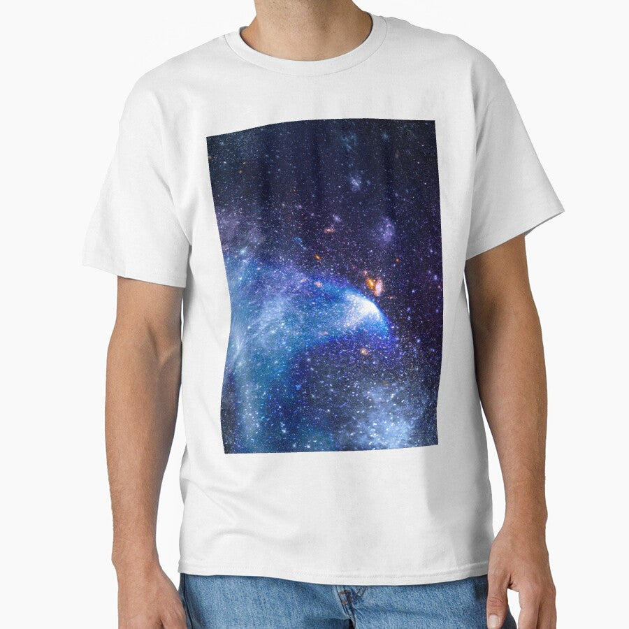 Blue Cosmic Star Galaxy by newburyboutique T-Shirts, Hoodie, Sweatshirt | BlankRebels.com (Image 1)