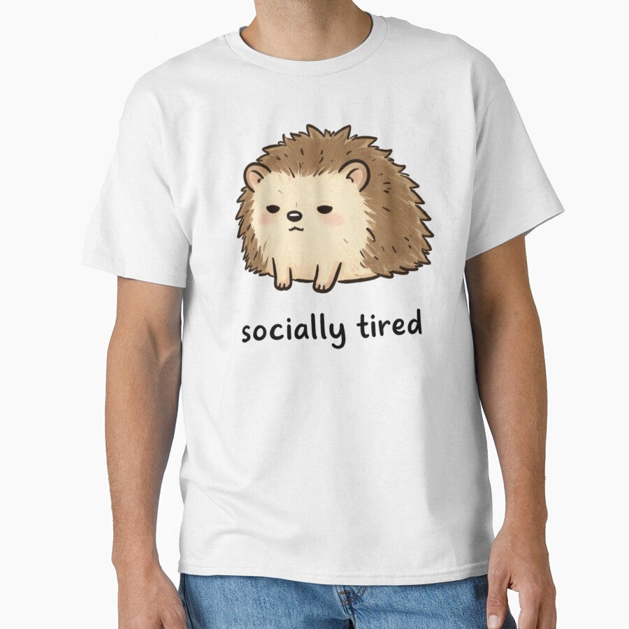 Mentally AFK Hedgehog Sticker by Przemsi40 T-Shirts, Hoodie, Sweatshirt | BlankRebels.com (Image 1)