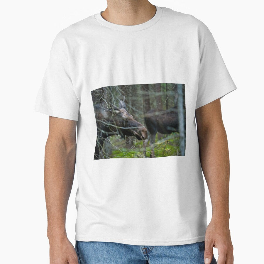 Moose In Woods by Michael Cummings T-Shirts, Hoodie, Sweatshirt | BlankRebels.com (Image 1)
