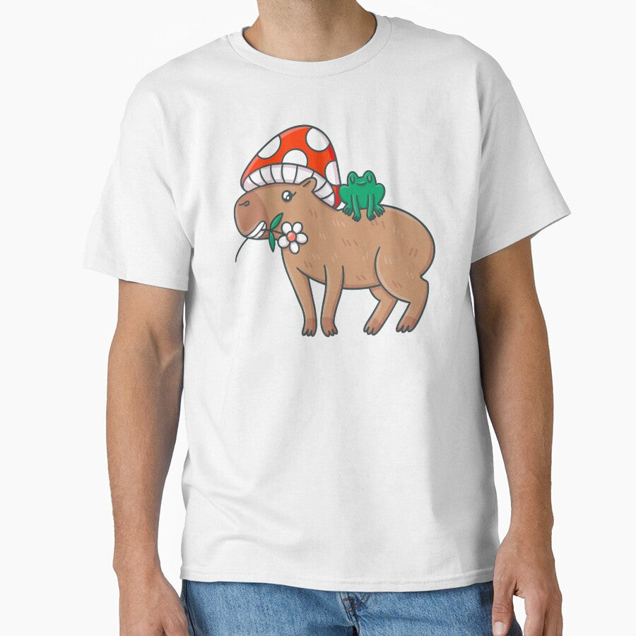 Mushroom Capybara by musingtreeart T-Shirts, Hoodie, Sweatshirt | BlankRebels.com (Image 1)