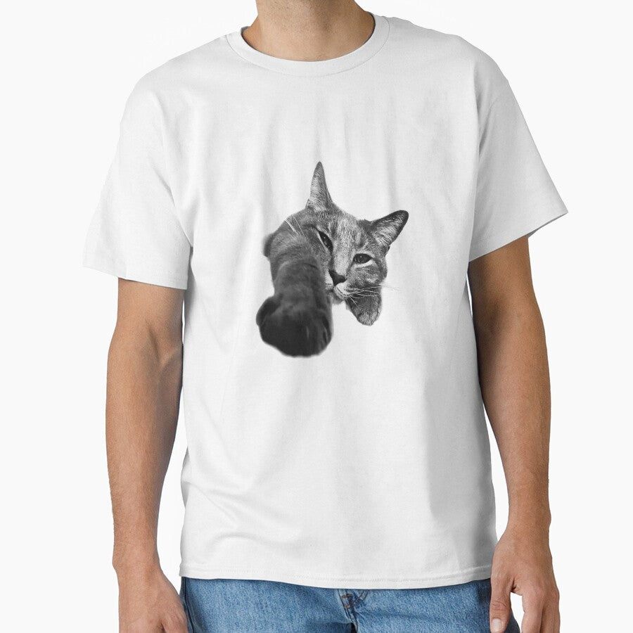 Lazy Cat Stretching T-Shirt by gidget-gadget
