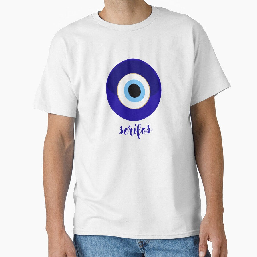 SERIFOS - GREECE, EVIL EYE, Mati blue white. by angelisart T-Shirts, Hoodie, Sweatshirt | BlankRebels.com (Image 1)