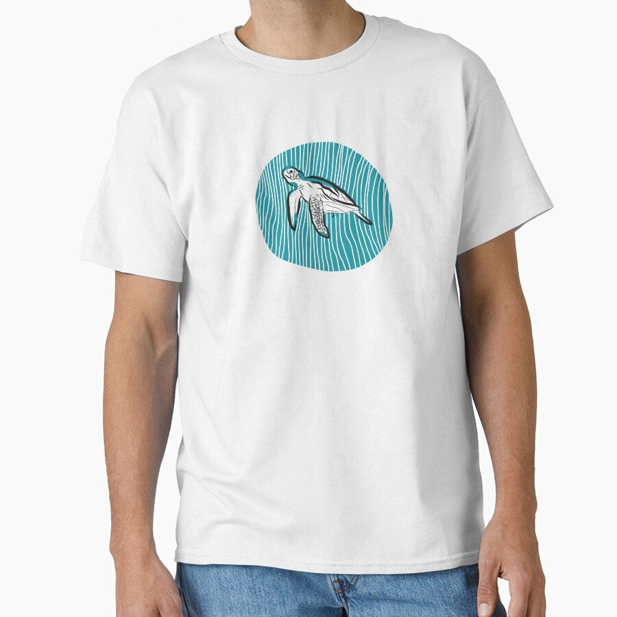 Turtle - sea- minimalist design by Tropical Blood T-Shirts, Hoodie, Sweatshirt | BlankRebels.com (Image 1)