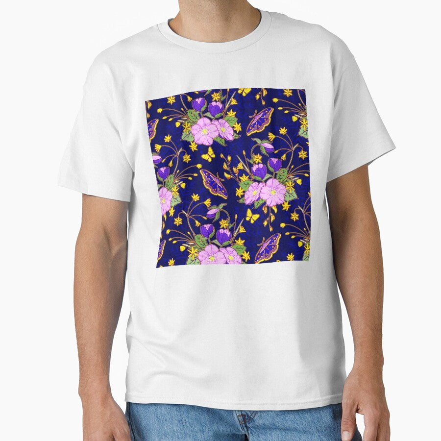 Cottagecore Botanical Leaves Moody Brown Purple Dark Floral by Zoop78gads T-Shirts, Hoodie, Sweatshirt (Image 1)