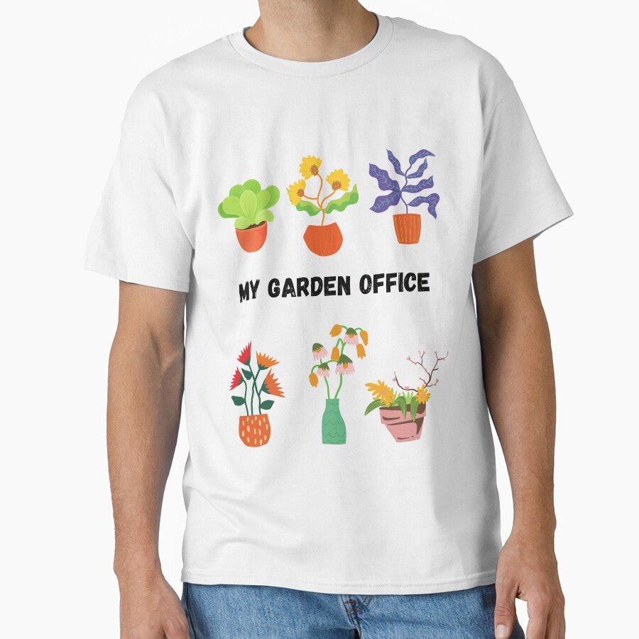 Potted Botanical Floral Flower in for my Garden Office by Hinny8 T-Shirts, Hoodie, Sweatshirt | BlankRebels.com (Image 1)