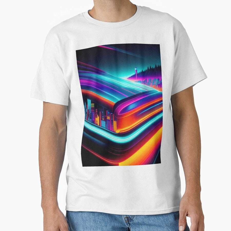 City of Neon Lights Abstract Art by Esterlane T-Shirts, Hoodie, Sweatshirt | BlankRebels.com (Image 1)