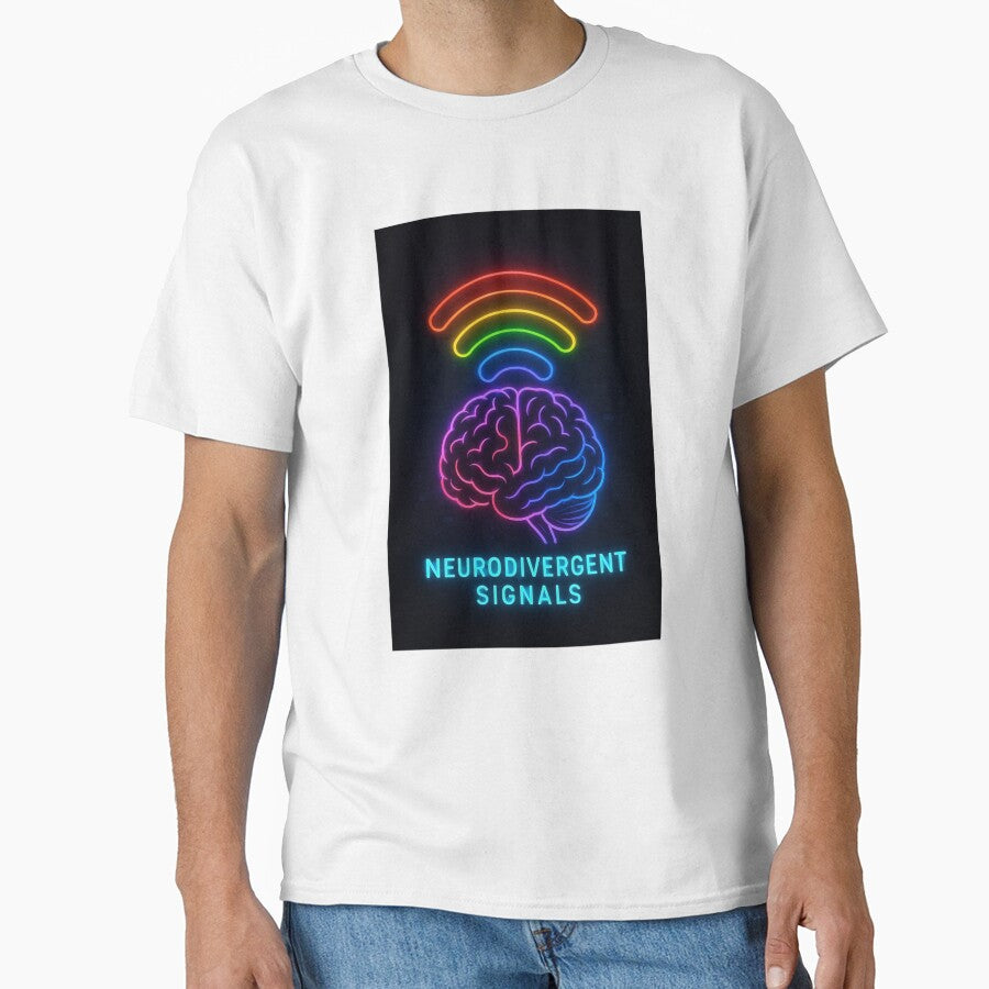Neurodivergent signals pride brain by Feathers and Flair T-Shirts, Hoodie, Sweatshirt | BlankRebels.com (Image 1)