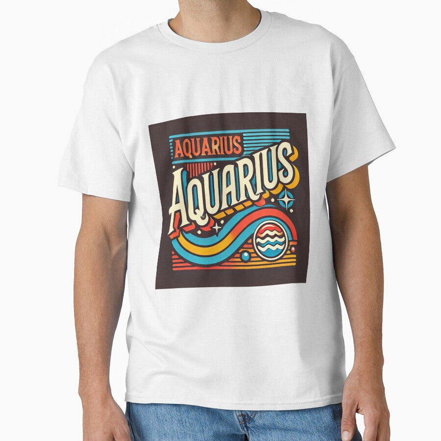 Aquarius Retro Star Sign by Sototos® ⭐⭐⭐⭐⭐ T-Shirts, Hoodie, Sweatshirt | BlankRebels.com (Image 1)