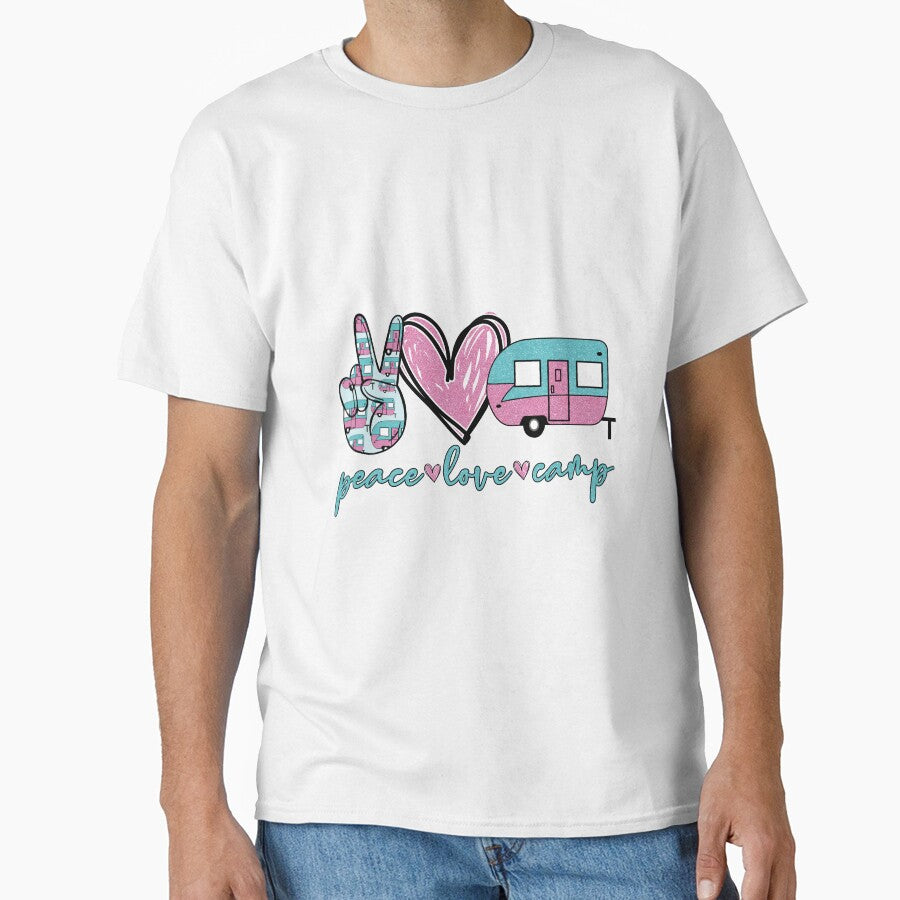 Peace Love Camp Glitter Camping by VickyCloset T-Shirts, Hoodie, Sweatshirt | BlankRebels.com (Image 1)