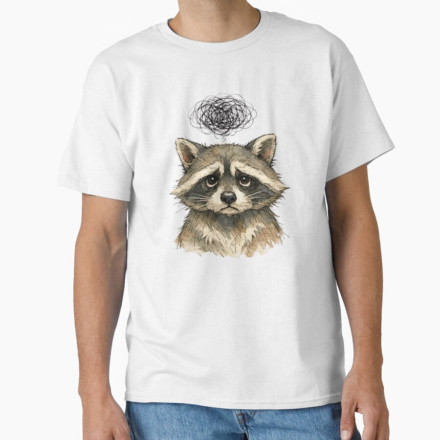 Overthinking Raccoon by Melissa Conner T-Shirts, Hoodie, Sweatshirt | BlankRebels.com (Image 1)