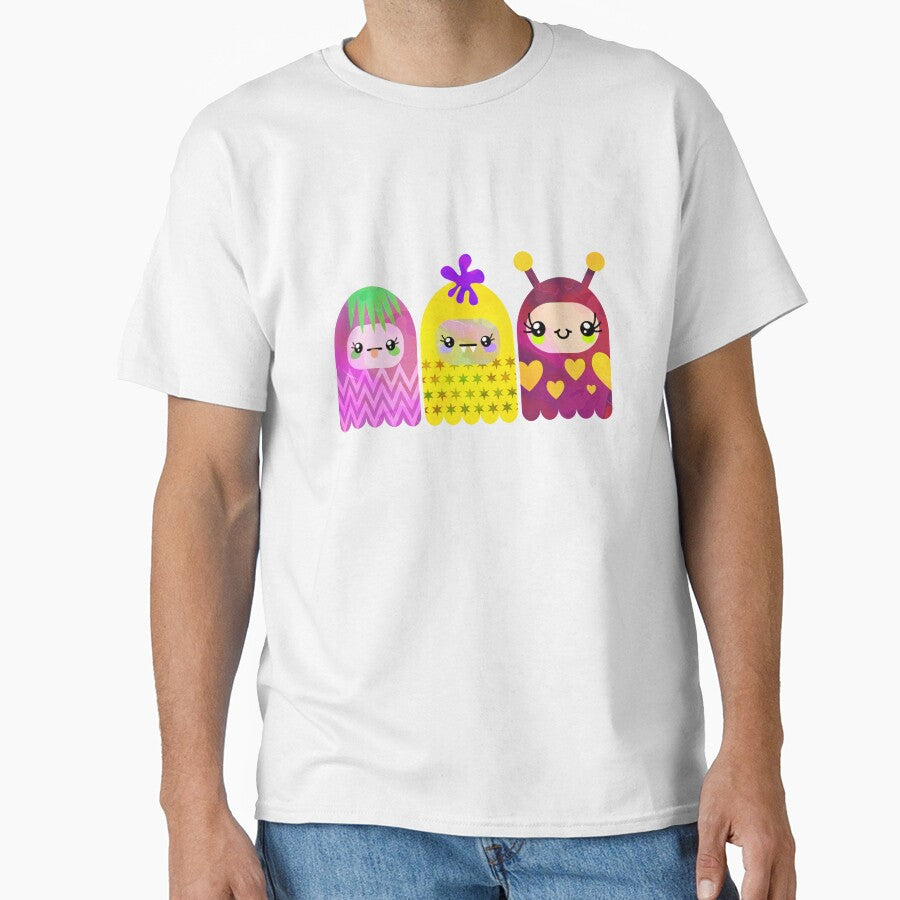 Cute Multicolor Kawaii Alien Dolls by CreativeCranium T-Shirts, Hoodie, Sweatshirt | BlankRebels.com (Image 1)