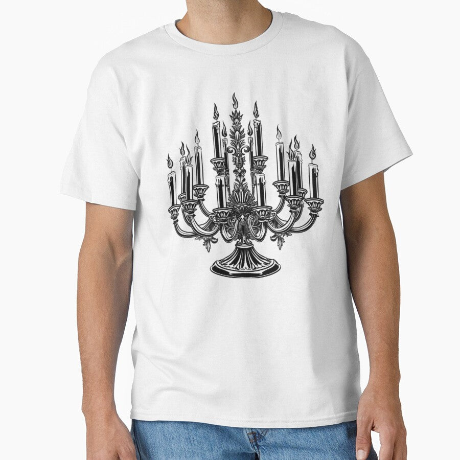 Gothic Candelabra Ornament by AlexLineArt T-Shirts, Hoodie, Sweatshirt | BlankRebels.com (Image 1)