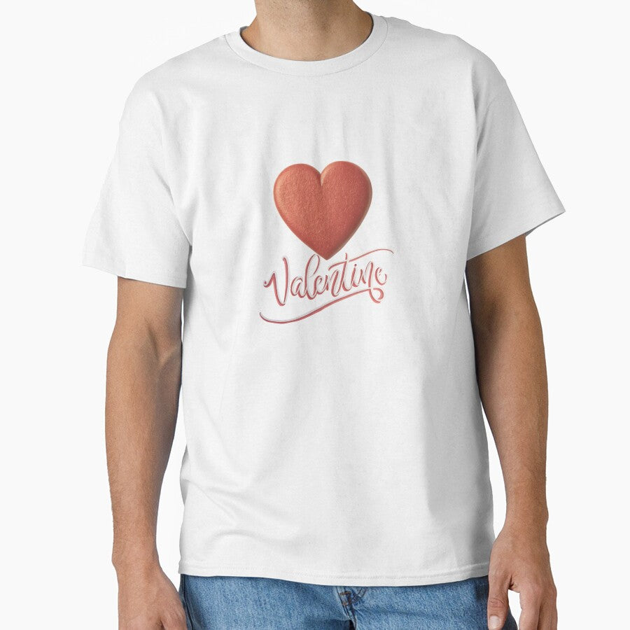 Valentine Heart Design | Minimal Romantic Valentine Typography by A1MarketDesigne T-Shirts, Hoodie, Sweatshirt (Image 1)