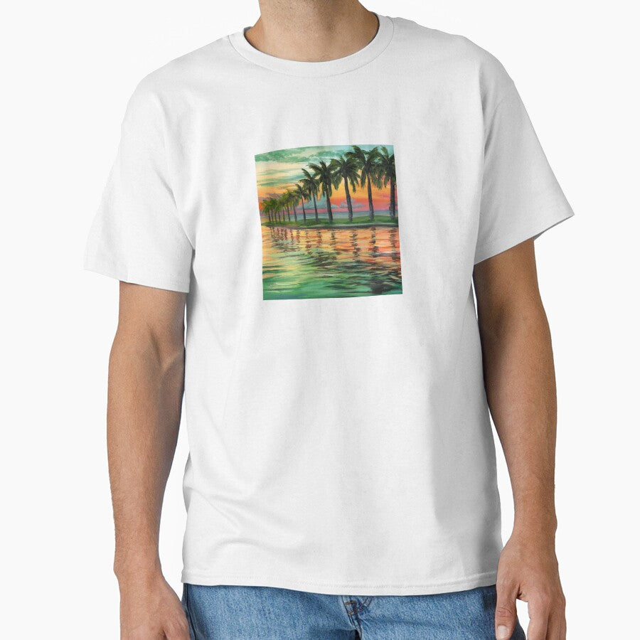 Tropical Sunset by Steph Moraca T-Shirts, Hoodie, Sweatshirt | BlankRebels.com (Image 1)