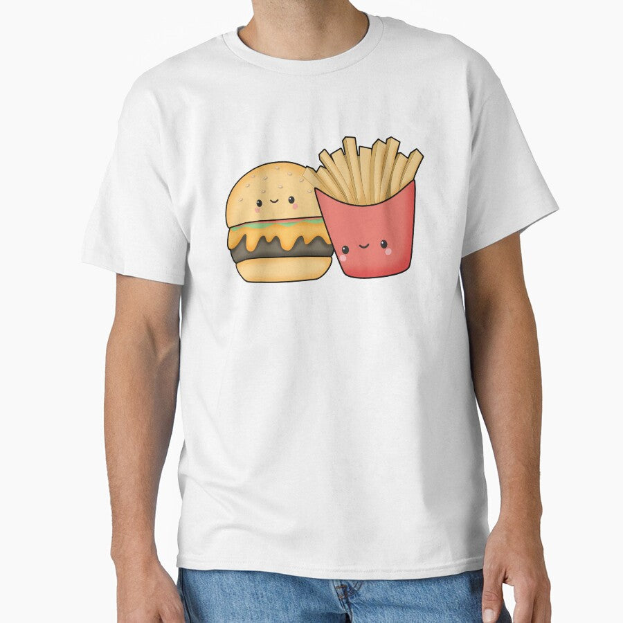 Kawaii Burger and Fries by darklanterndsn T-Shirts, Hoodie, Sweatshirt | BlankRebels.com (Image 1)