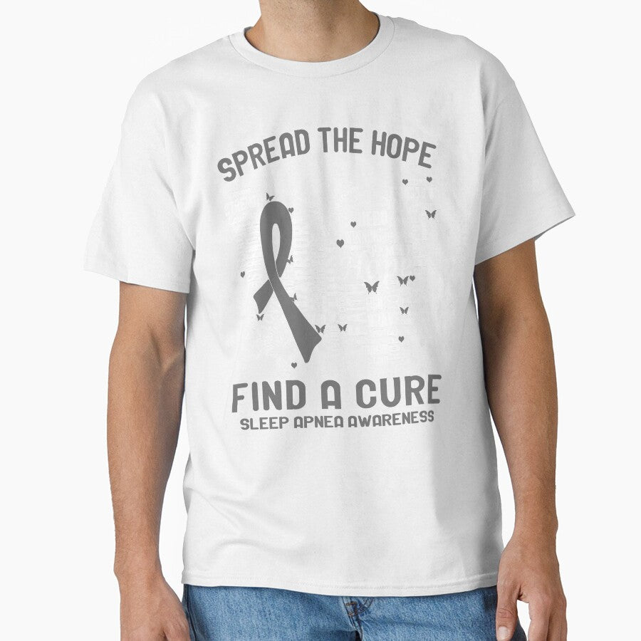 Butterfly Ribbon Spread The Hope Find A Cure Sleep Apnea Awareness by Tadmab