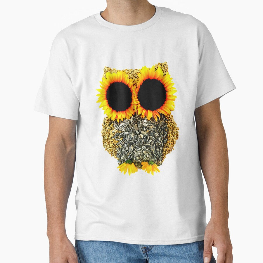 Hippie Owl Sunflower Retro Eyes by tichtodhe
