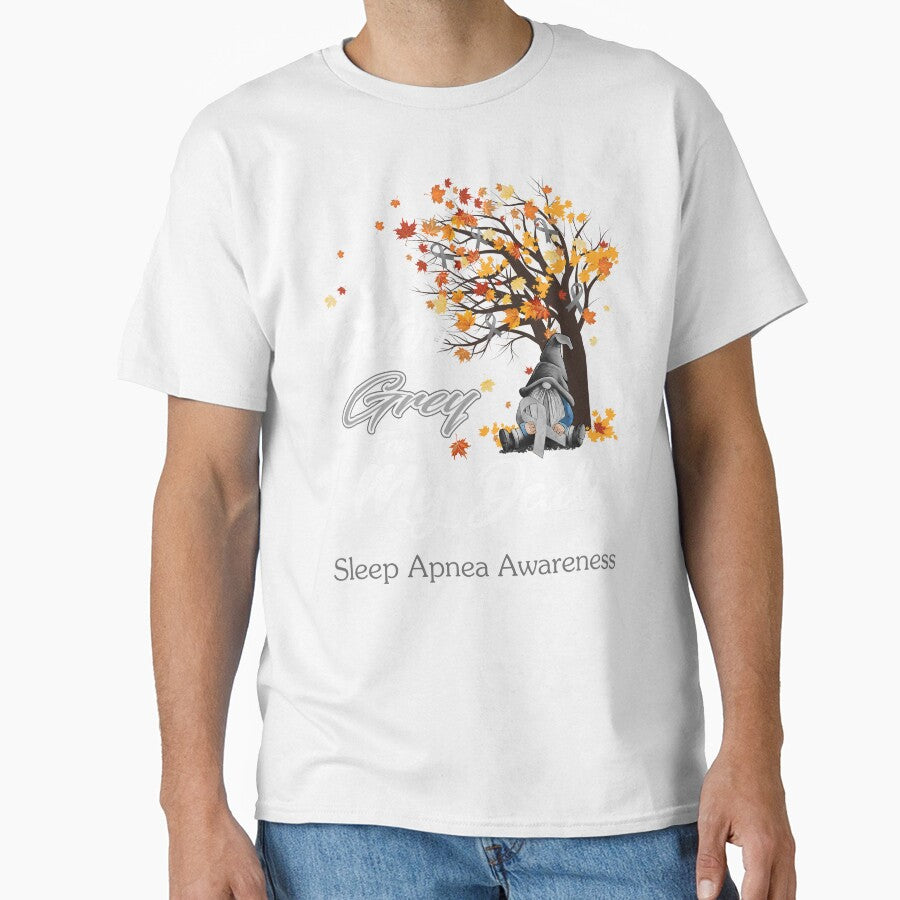 Sleep Apnea Awareness Ribbon Tree I Wear Grey For My Dad by Hatjar