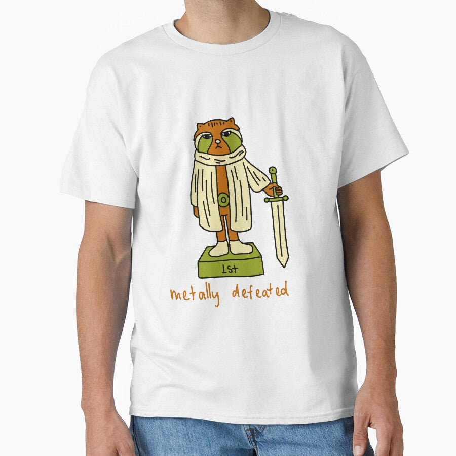 Mentally Defeated Exhausted Hero Cute Cartoon Illustration by Baby-Care T-Shirts, Hoodie, Sweatshirt (Image 1)