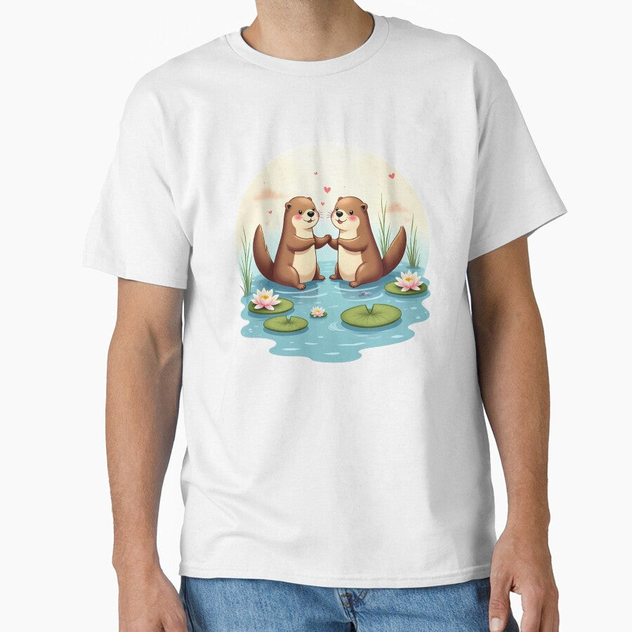 Otters Holding Hands Poster by rizqy T-Shirts, Hoodie, Sweatshirt | BlankRebels.com (Image 1)
