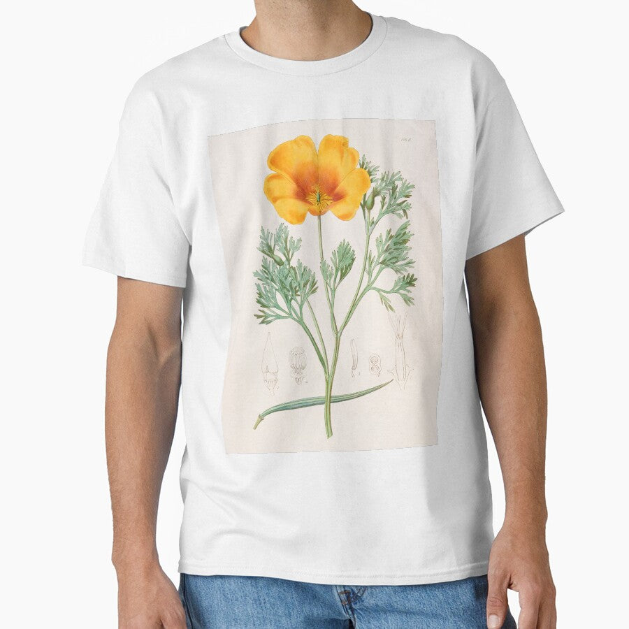 California Poppy - Eschscholzia californica by FloraObscura T-Shirts, Hoodie, Sweatshirt | BlankRebels.com (Image 1)
