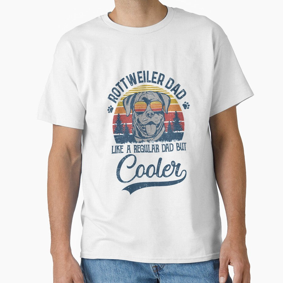 Vintage Rottweiler Dad Like A Regular Dad But Cooler Funny by Kayla Alice Mooney T-Shirts, Hoodie, Sweatshirt (Image 1)