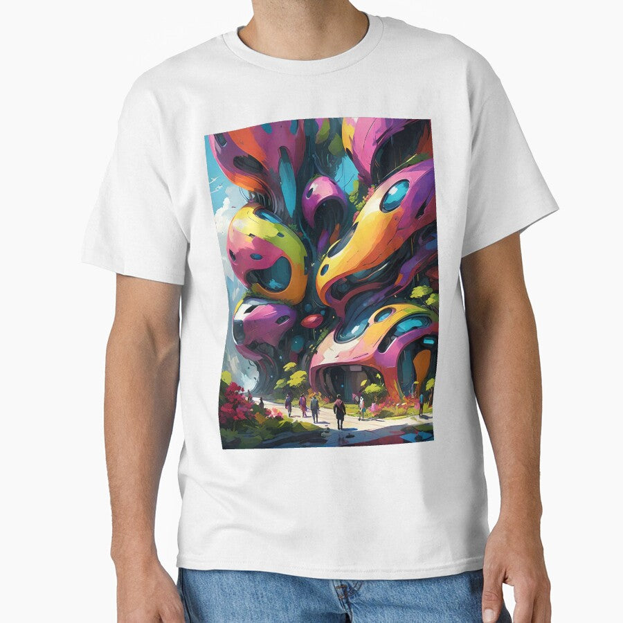 Colorful Abstract City Art by Esterlane T-Shirts, Hoodie, Sweatshirt | BlankRebels.com (Image 1)