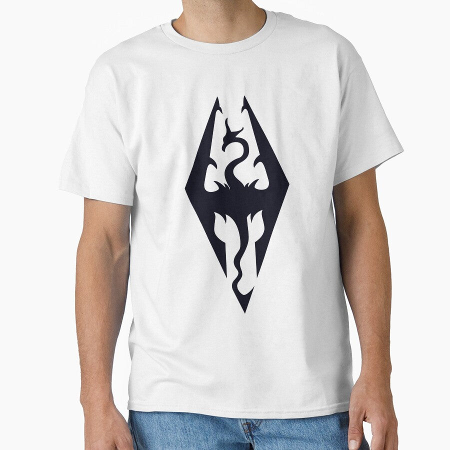 Skyrim Symbol Dark Blue Color by My Artprintz T-Shirts, Hoodie, Sweatshirt | BlankRebels.com (Image 1)