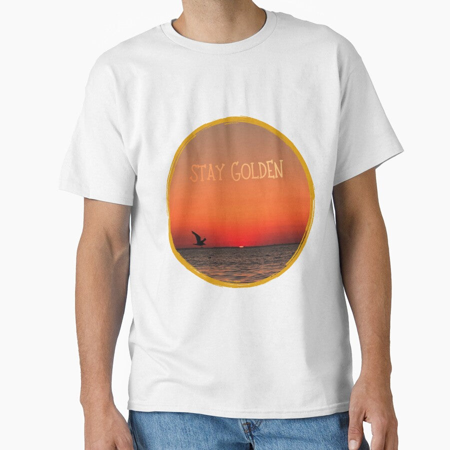 Stay Golden – Sunset Ocean Aesthetic by Zyrafiatko T-Shirts, Hoodie, Sweatshirt | BlankRebels.com (Image 1)