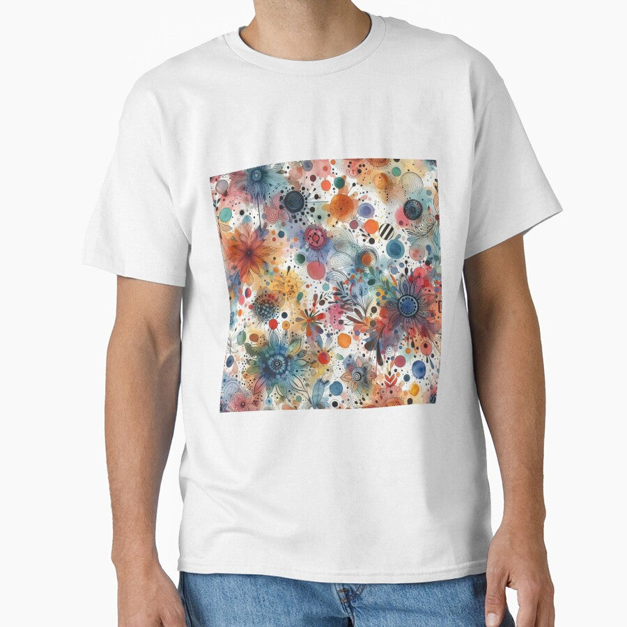 geometric floral print by Dominika Farkašová T-Shirts, Hoodie, Sweatshirt | BlankRebels.com (Image 1)