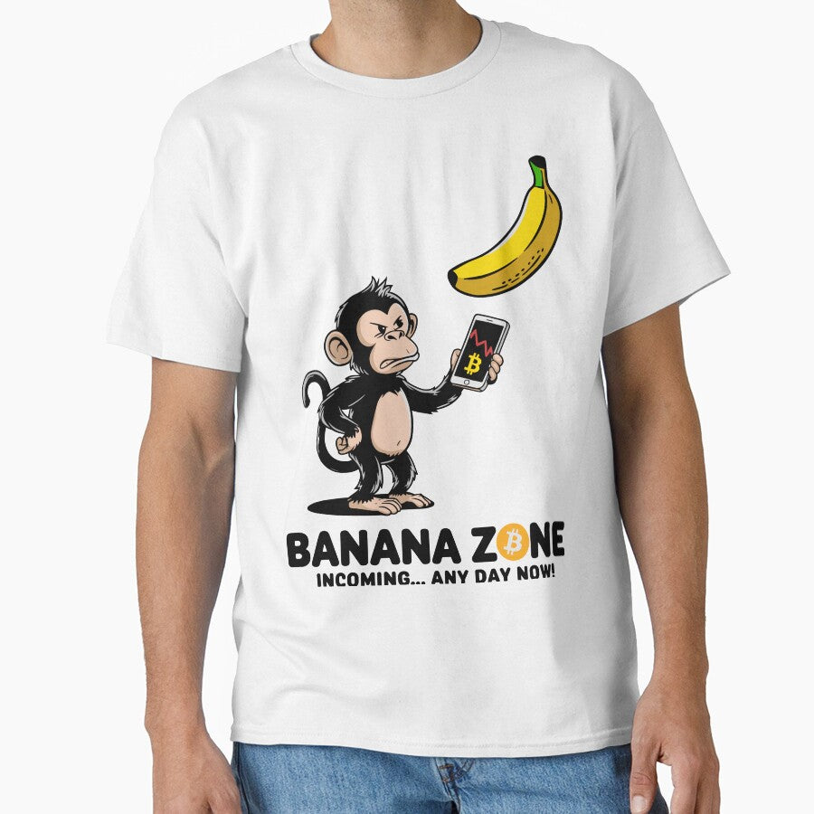 Banana Zone Incoming – Bitcoin Meme Ape Design by BeamiCreations T-Shirts, Hoodie, Sweatshirt | BlankRebels.com (Image 1)