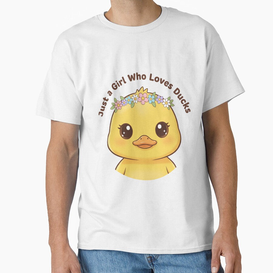 ust a Girl Who Loves Ducks | Duck Lover by ArsyArt T-Shirts, Hoodie, Sweatshirt | BlankRebels.com (Image 1)